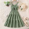 Modisches Sommerkleid für Mädchen, Lässiges Neckholder-Top für Kinder mit rückenfreiem Design und Schleifen-Detail