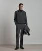 WORK ON BODY OFF Ruga Semi-Overfit Half Zip-Up Knit [Charcoal]