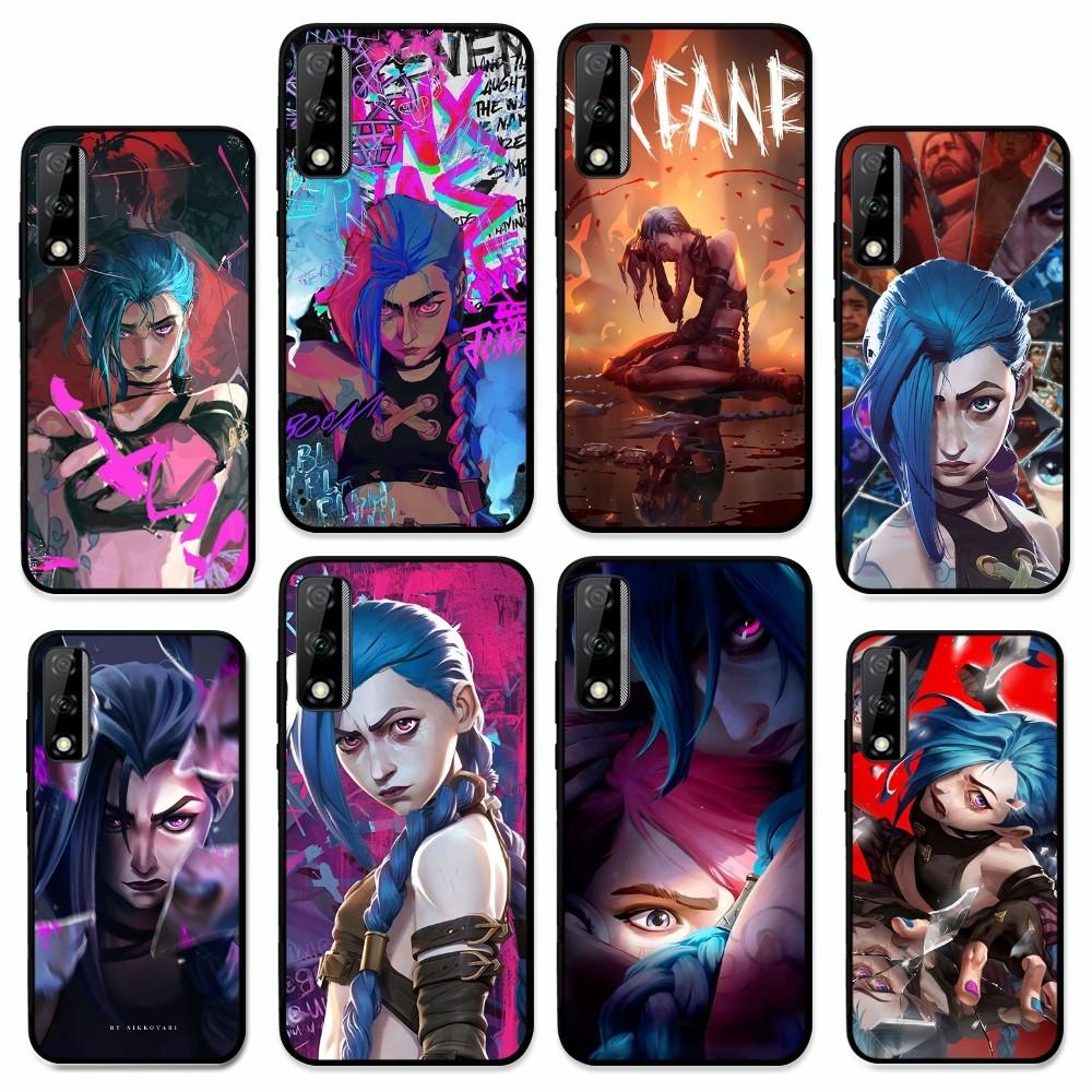 Anime Arcane Jinx-Vi Phone Case For Huawei Y9 6 7 5 Prime Enjoy 7s 7 8 plus 7a 9e 9plus 8E Lite Psmart Shell