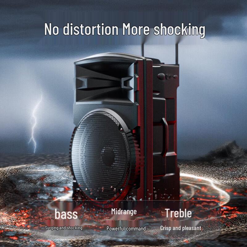 Newmine N522 Portable Trolley Speaker with Dual Mics CN Plug (adapter Included)