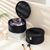 Large Capacity Portable Makeup Bag Black Nylon Cosmetic Storage Box  Travel
