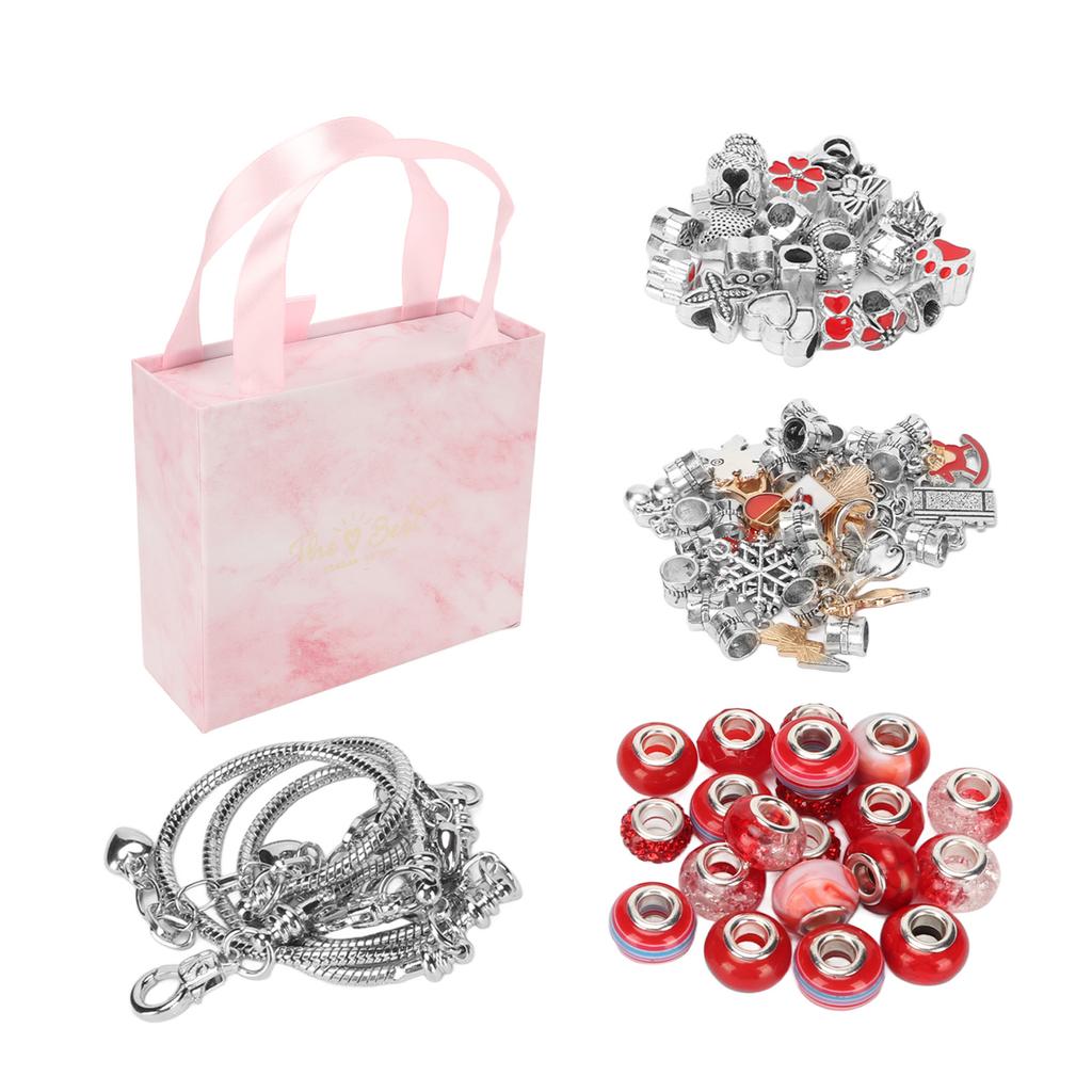 Bracelet Making Kit Exquisite Basic Bracelet Pendant Large Beads Colored Beads DIY Jewelry Making Se