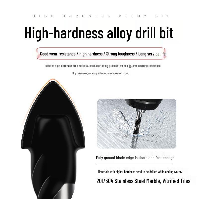 6mm Multi-Function Alloy Drill Bit for Cement, Stainless Steel, Ceramic, and Marble.