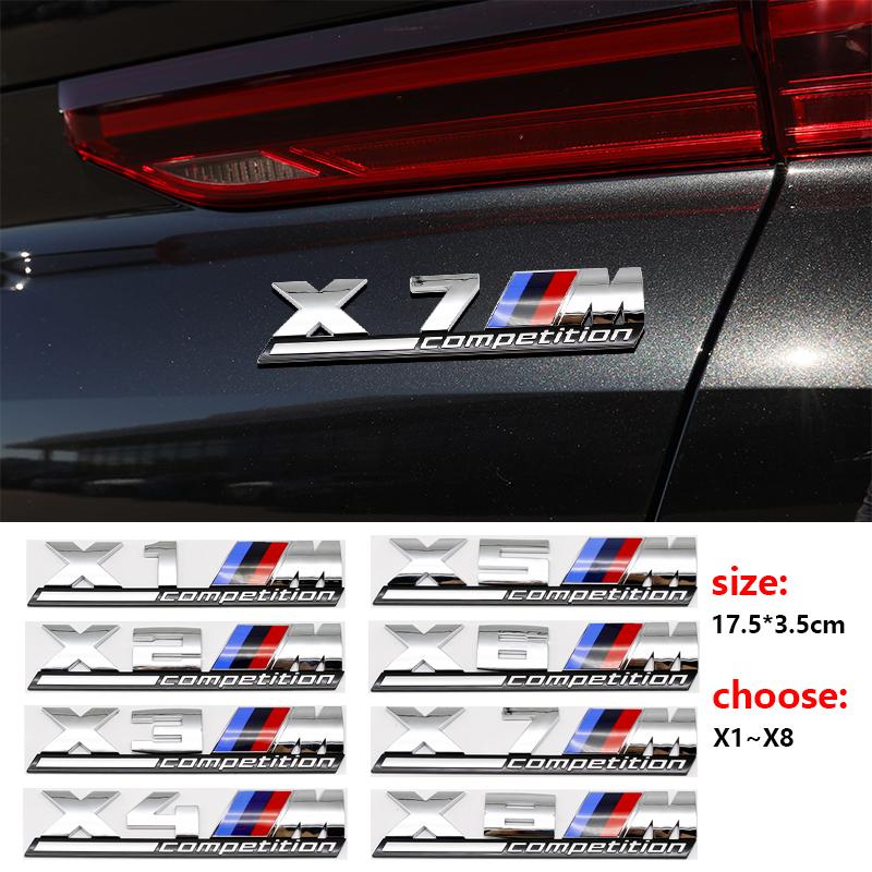BMW M Logo Auto Karosserie Heckklappe Dekoration Zubehör X4 X5 X6 X1 X2 X3 Competition ABS Aufkleber G01 E84 F39 F10 Emblem Aufkleber