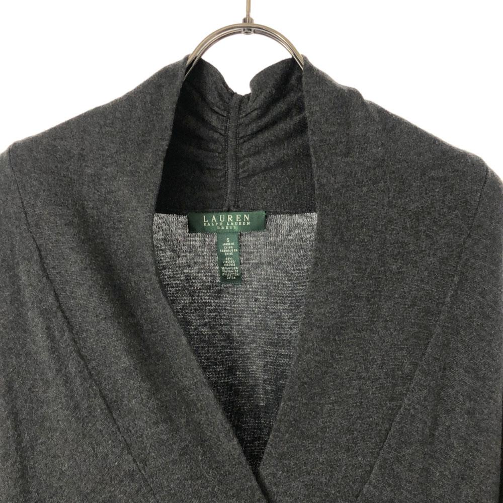 Lauren Ralph Lauren 7 Minutes Sleeve Knit Long Dress S Gray Women Used