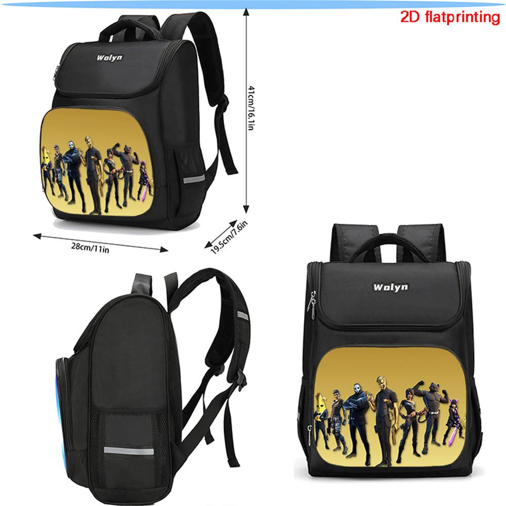 FORTNITE Cartoon Kids School Bag, Large Capacity & Multi Compartment Durable Backpack for School & Daily Use,Boys&Girls Age 5-10