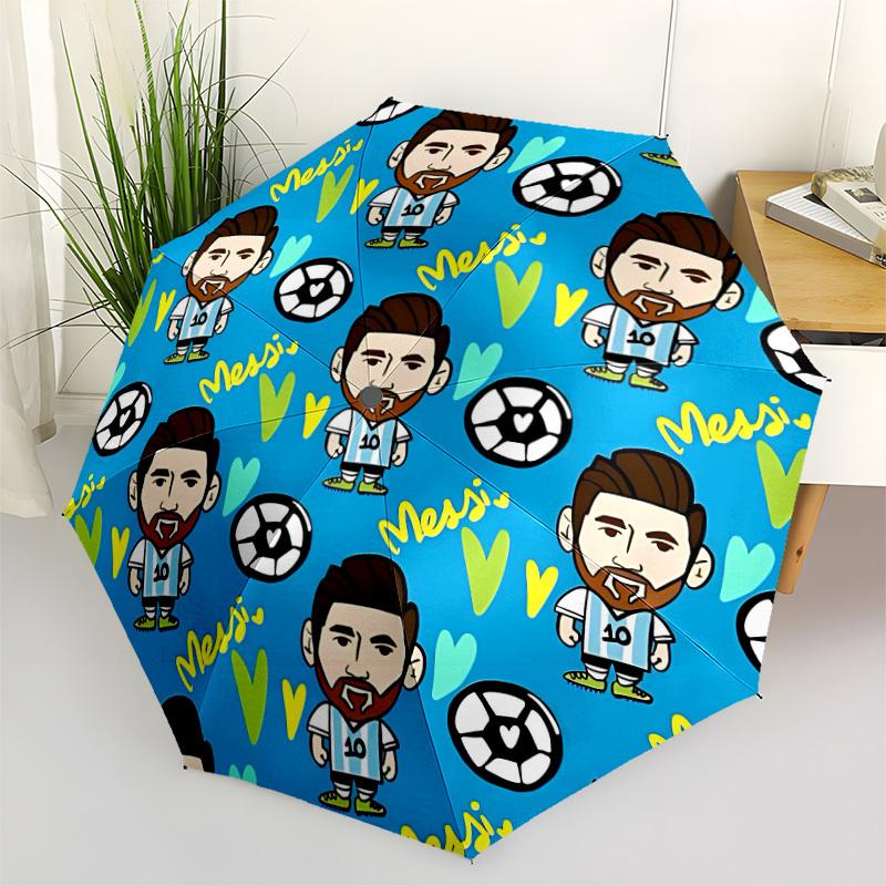 1pc Messi, Soccer Jersey Automatic Umbrella Durable Iron Frame & Plastic Handle, Gift for Men & Women, Sturdy Construction, Best for Christmas, Hellow