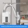 Punch-Free Combination Safety Lock for Refrigerators, Drawers, Cabinets, and Sliding Doors - Anti-Theft and Childproof.
