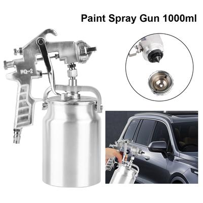 Máquina de pintura spray HVLP prata, pulverizador de tinta antiferrugem, pulverizador pneumático, ferramenta de pulverização com bico de 2 mm PQ-2
