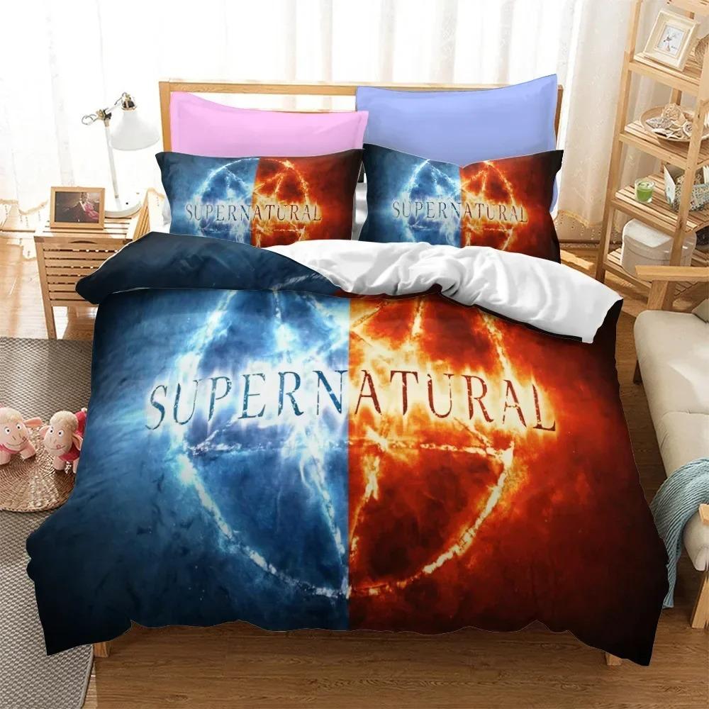 Comforter 3D Print Popular Tv Show Supernatural Bedding Set Comforter Home Textile Decor Queen King Single Size