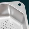 Stainless Steel Drain Basket Triangular Kitchen Sink Rack Self Adhesive Wash Basin Sink Filter Bowl with Hook Fruit Container