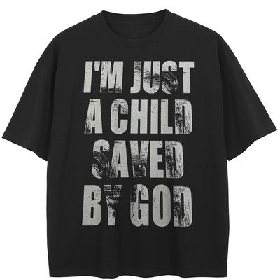 Streetwear Buchstaben Grafik Schwarzes T-Shirt Baumwolle Unisex Tops Tees Sommer Kurzarm T-Shirt