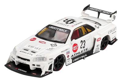 Sunrich MINI GT Scale Nissan Super Silhouette Finished Model 1/64 LB-ER34 ATHLETE/COLLET (Right-Hand Drive) MGT01059-BL