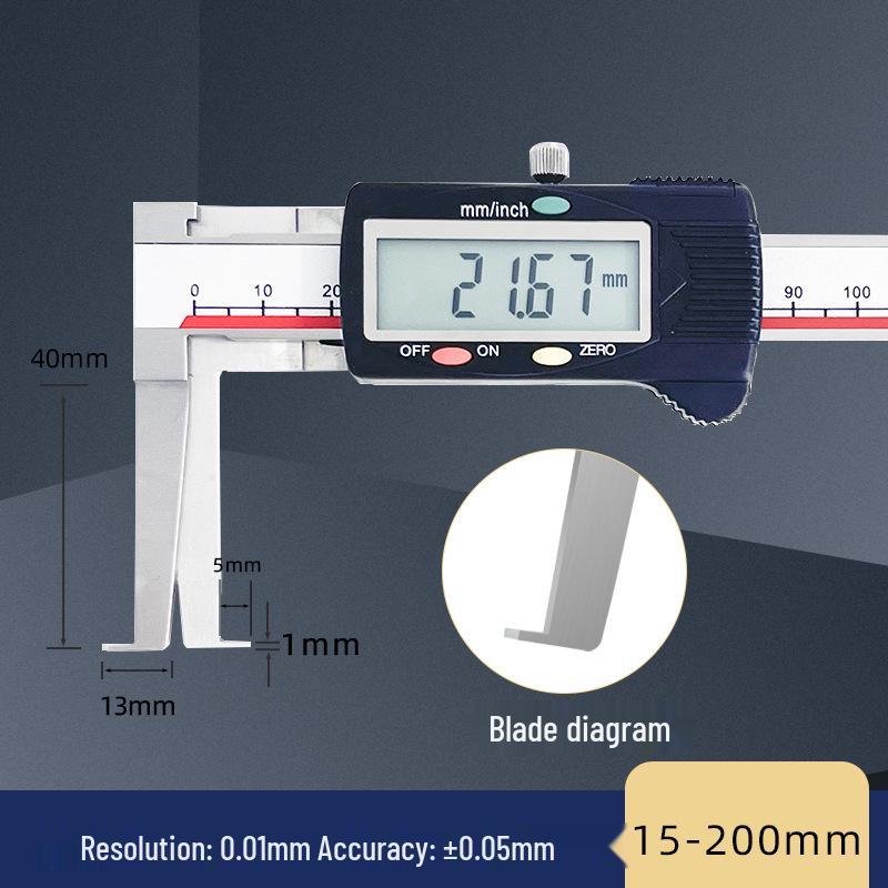 Guilin Guanglu High-Precision Digital Caliper for Inner Hole, Inner Circle, Flat-Headed Groove Measurement