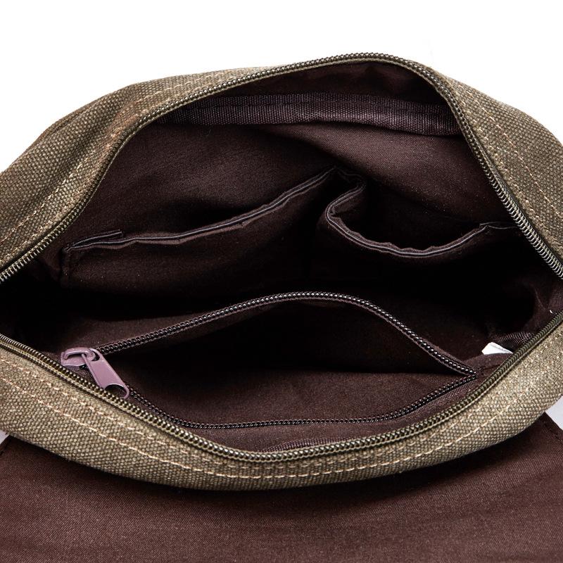 Casual Men Shoulder Bags Vintage Canvas Fashi Zipper Ipad Bag Cellphe Bag Male Messenger Bags Handbag New 2026 Gift for Man