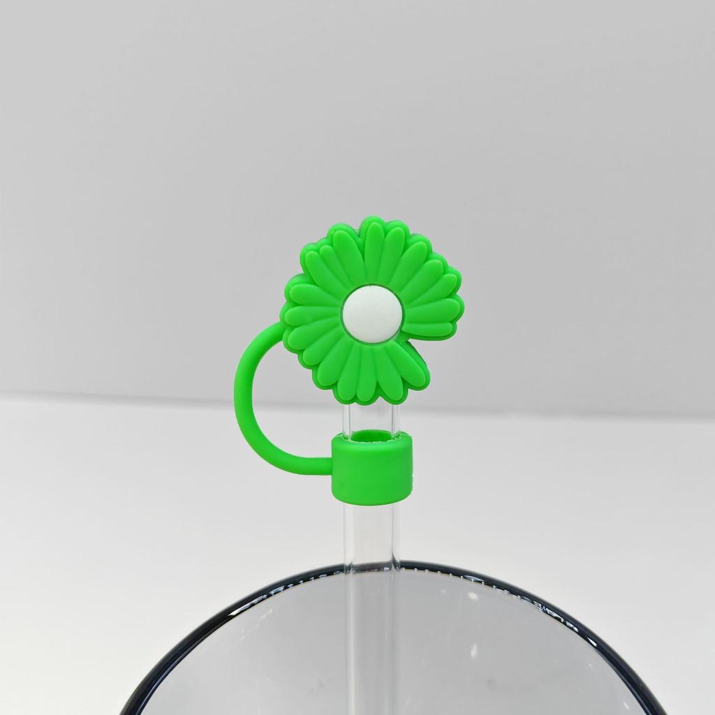 Daisy Straw Cap - 10mm Stanley Cover, Reusable Chrysanthemum Design