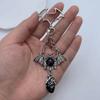 Dark Style Bat Keychain Enamel Halloween Charm Niche Personality Gothic Bag Pendant Party