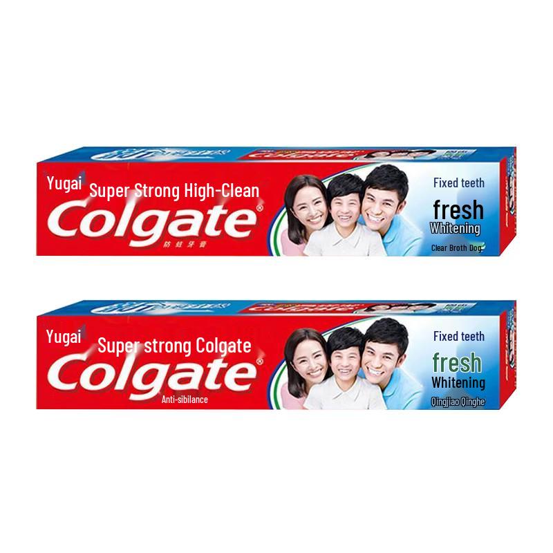 Colgate Super Strong Whitening High Calcium Toothpaste, 2-Pack