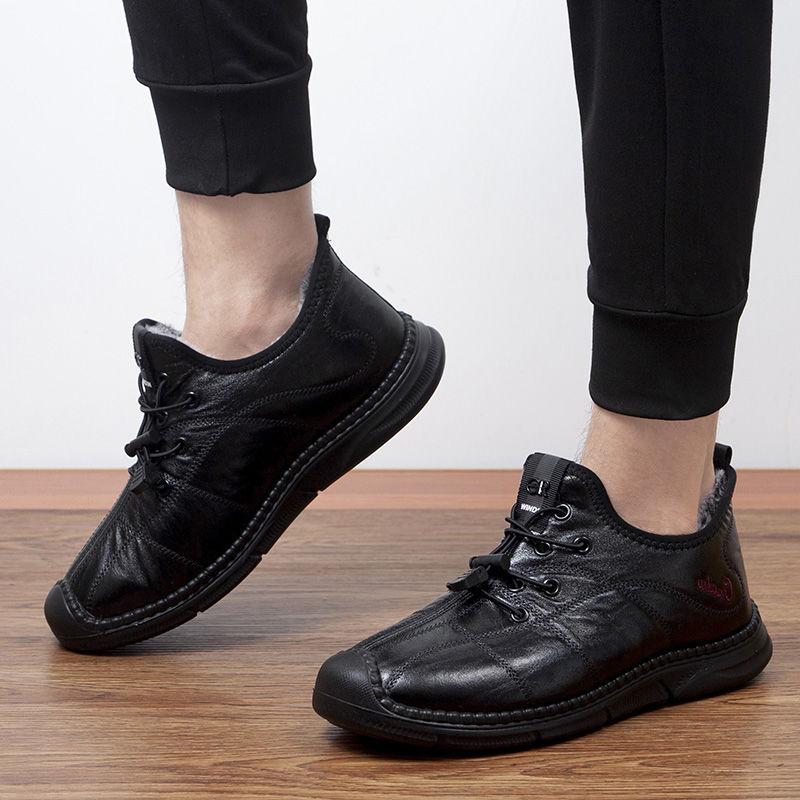 Winter Old North Cloth Shoes Men's Cotton Shoes Velvet Warm Non-slip Waterproof Middle-aged and Elderly Sports Leisure Elderly Father Shoes