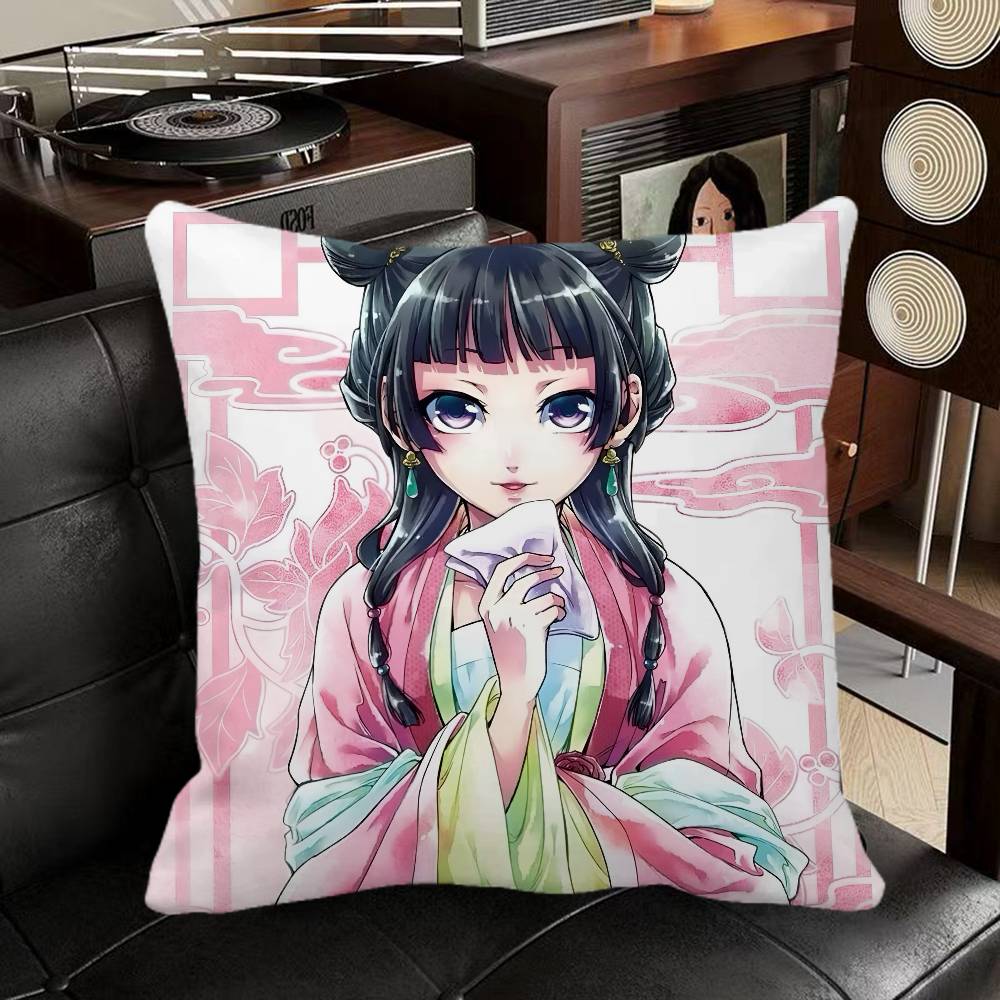 Maomao Anime The Apothecary Diaries  Pillow Case Square Pillow Bedroom Sofa Leisure Comfort Cushion Car Home Decoration