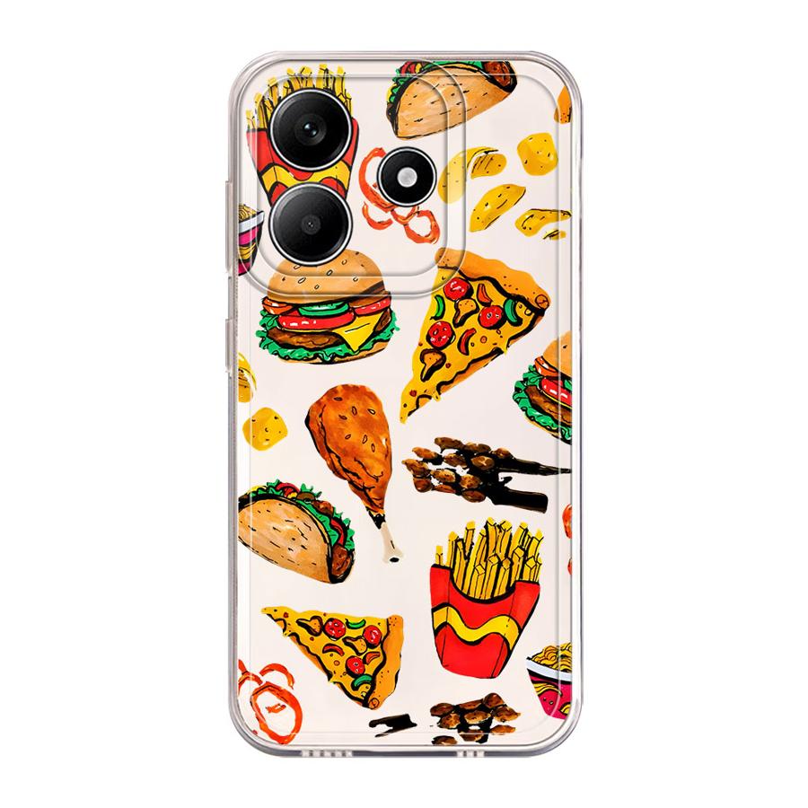 

Gourmet Burger Case for Xiaomi Redmi Note 14 Pro Plus Note 13 10S 12S A4 13C 14C 11 12 11S 9 10 Soft Phone Cover Redmi Note 11S