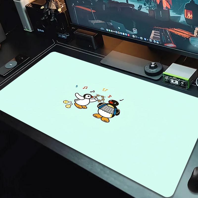 Penguin Adventure Large Size Mouse Pad Large Gaming Table Cushion Nonslip Laptop Tablet Big Mousepad Xxl Mat Mini Pc Playmat With Lock Edge