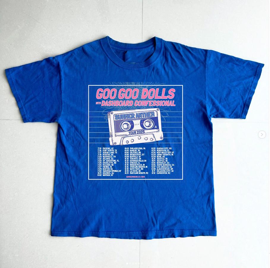 

Goo Goo Dolls Band Summer Anthem Tour 2025 T Shirt Full Size S-5XL Unisex T-Shirt XXXL