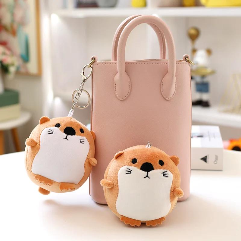11cm Kawaii Otter Plush Toys Stuffed Appease Baby Animal Doll Pendant Christmas Birthday Party Gift Room Decor