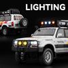 1/24 Toyota Land Cruiser LC80 Advanture Camping SUV Toy Car Diecast Metal Alloy Miniature Model Collection Gift for Boy Children