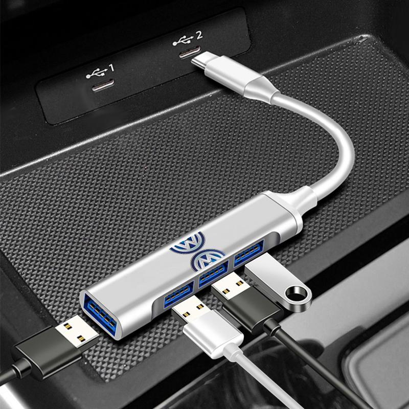 OTG 4 IN 1 Type C To USB A 3.0 HUB High Speed Multi Ports Splitter Adapter For Volkswagen VW GOLF Polo Tiguan CADDY PASSAT BJKMN1