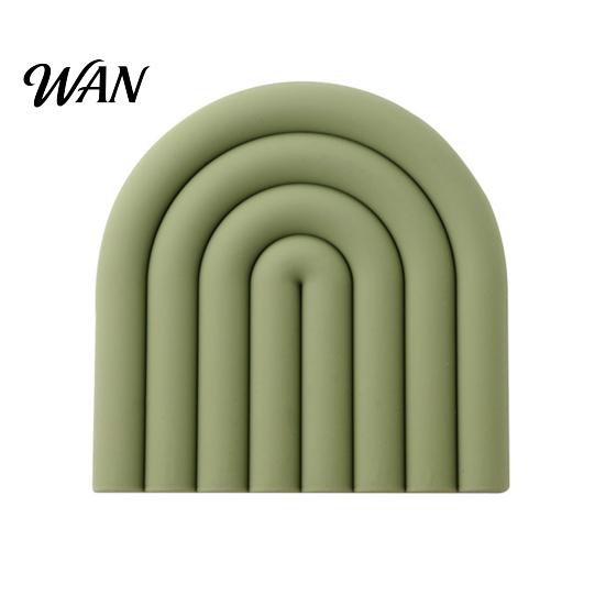 Durable Potholder for Daily Use Rainbow Silicone Pot Mat Heat Resistant Trivet Hot Dishes High Temperature Non-Slip Table Placemat Kitchen Home
