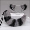 Cat Tail Plush Cat Tail and Ears Set Plush Halloween Animal Cosplay Props  Halloween Costume