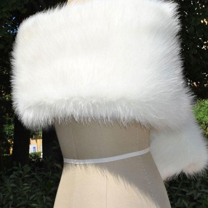 Autumn Winter New Sexy Fashion Women Casual Faux Fur Keep Warm Party Evening Bride Cape Scarf Shawl Clothes Autumn Winter Clothes