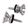 10Pcs Guitar Strap Locks Buttons with Mounting Screws and Washers Metal Guitar Strap Buttons Lock Security Straplocks