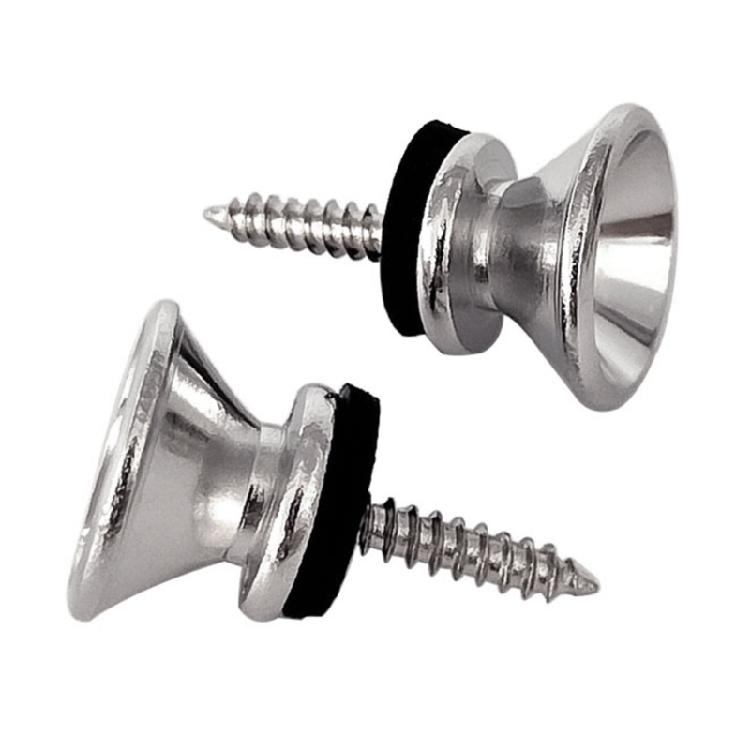 10Pcs Guitar Strap Locks Buttons with Mounting Screws and Washers Metal Guitar Strap Buttons Lock Security Straplocks