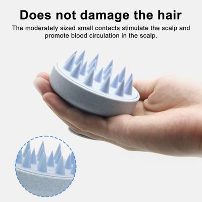 Shampoo Brush Soft Silicone Scalp Massager with Anti-Slip Base Hanging Hole Hair Growth Promotion Hair Care Tool