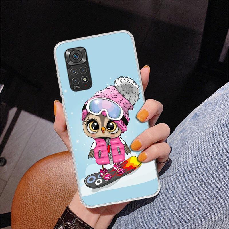 Cute Owl Hearts Lover Phone Case For Xiaomi Redmi Note 15 14 13 12S 12 11 Pro Plus 14S 11S 11E 10 10S 11T 5G Personalized Cover