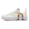 Converse Chuck Taylor All Star Lift Platform Low Pride Unisex Sneakers Cream Egret University-Red A02264C