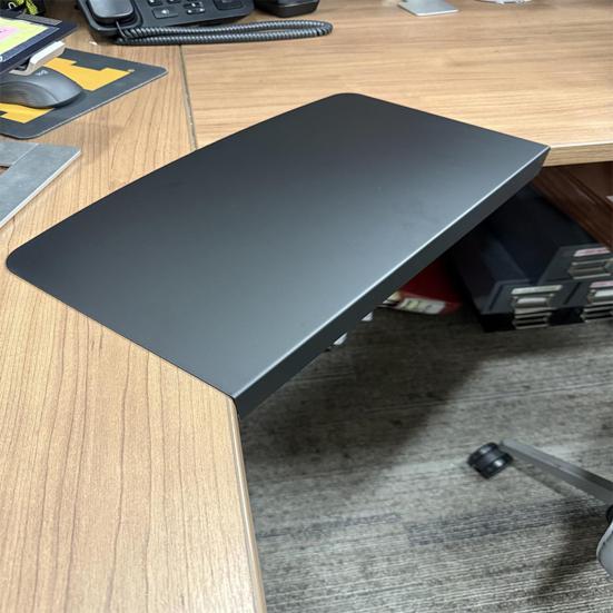 Clamp-on Corner Desk Connector Sleeve Plate Universal Simple Installation L-Shaped Desk Platform Extender Attachment