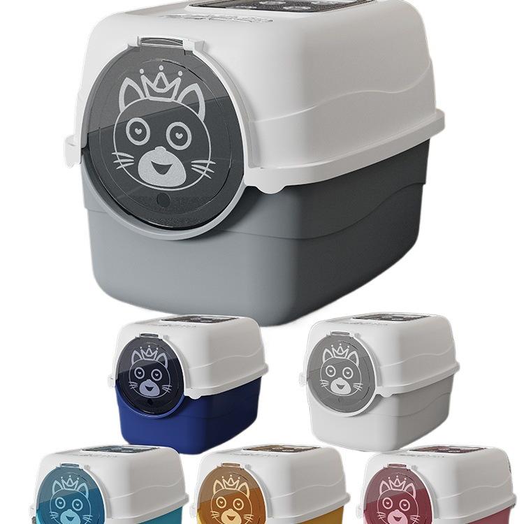 Extra große geschlossene Katzentoilette, Anti-Spritz-Design für Kätzchen & Erwachsene