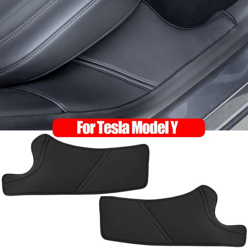 2pcs Car Threshold Side Edge Anti Scratch Strip Rear Door Sill Anti Trampling Protection Pad Auto Accessories for Tesla Model Y