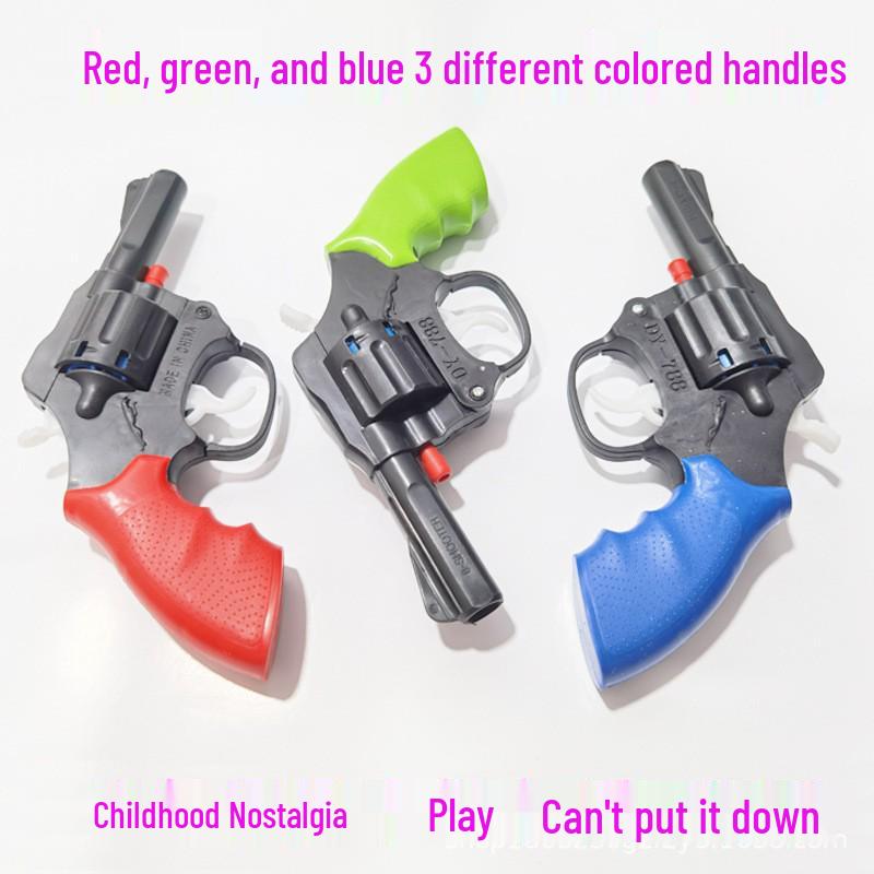 Nostalgic Metal Cap Gun Alloy Revolver Toy for Kids