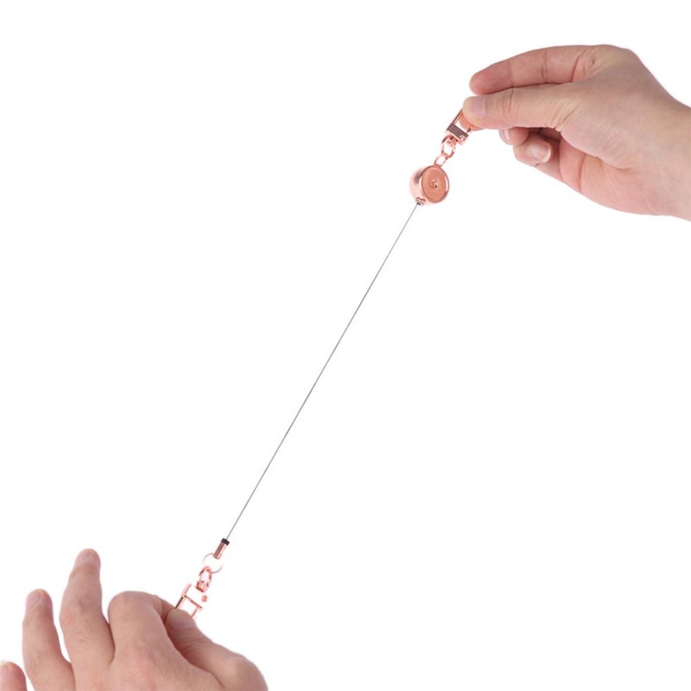 Metal Easy-to-pull Buckle Rope Elastic Elastic Keychain New Retractable Key Ring  Doctors/Nurses