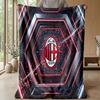 AC Milan Theme Blanket Soft Flannel Blanket Plush Throw Blanket Cozy Sofa Bed Blanket for Home Decor