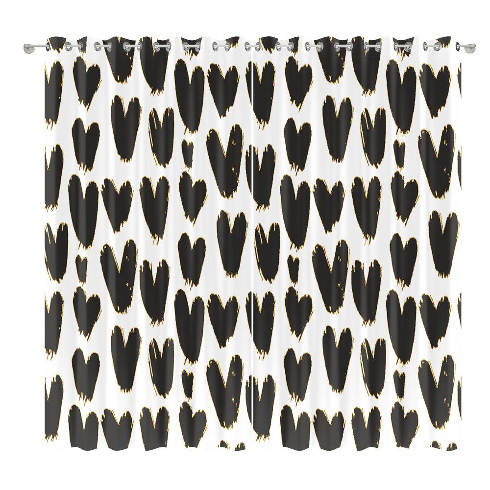 Fresh Floral Curtain Cloth Bedroom Living Room Balcony Blackout Curtain Office Hotel Heat Insulation Curtain