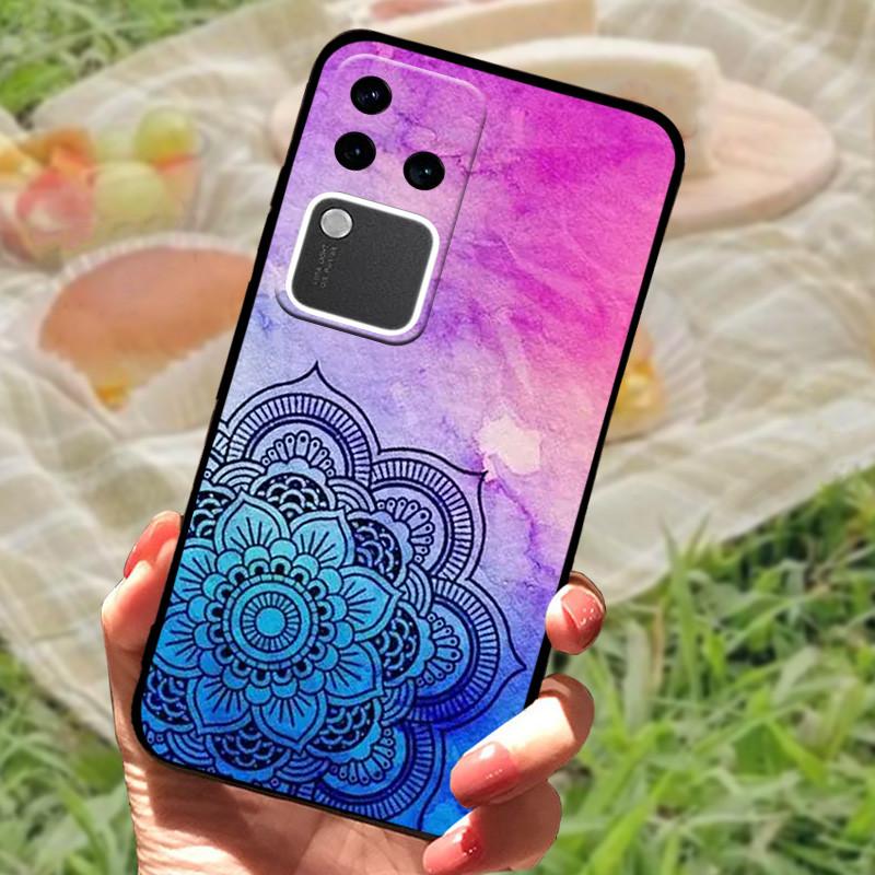 For Vivo V30 Pro Case For Vivo V30 Lite Shockproof Silicone Soft Marble Black Bumper Funda Coque for Vivo V30 V2318 Phone Shell