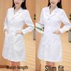 Damen Lang- und Kurzarm Weißer Kittel Arbeitskleidung für Ärzte und Krankenschwestern für den Sommer.