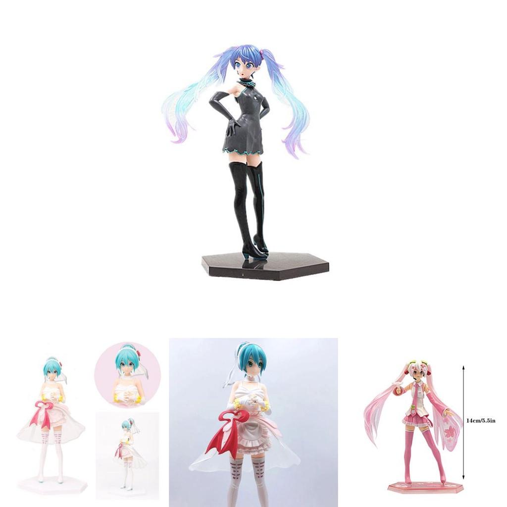 Hatsune Miku Cartoon Virtual Singer Manga Statue Figurines Stunning Collectible Model Toy