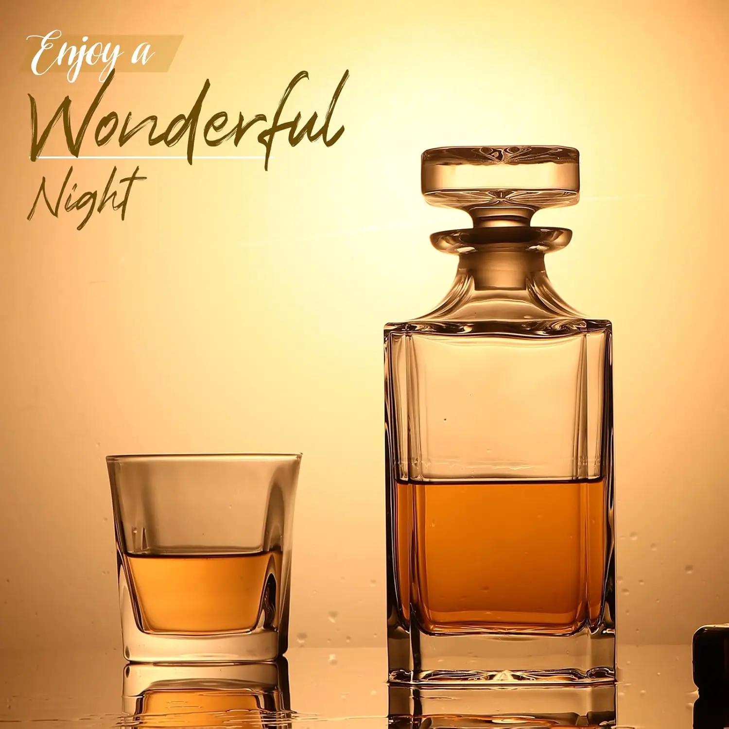 Garden Supplies My Transparent 750Ml Glass Decanter - Whiskey Decanter For Wine, Bourbon, Brandy, Liquor, Juice, Water, Mouthwash (25.4 Oz)