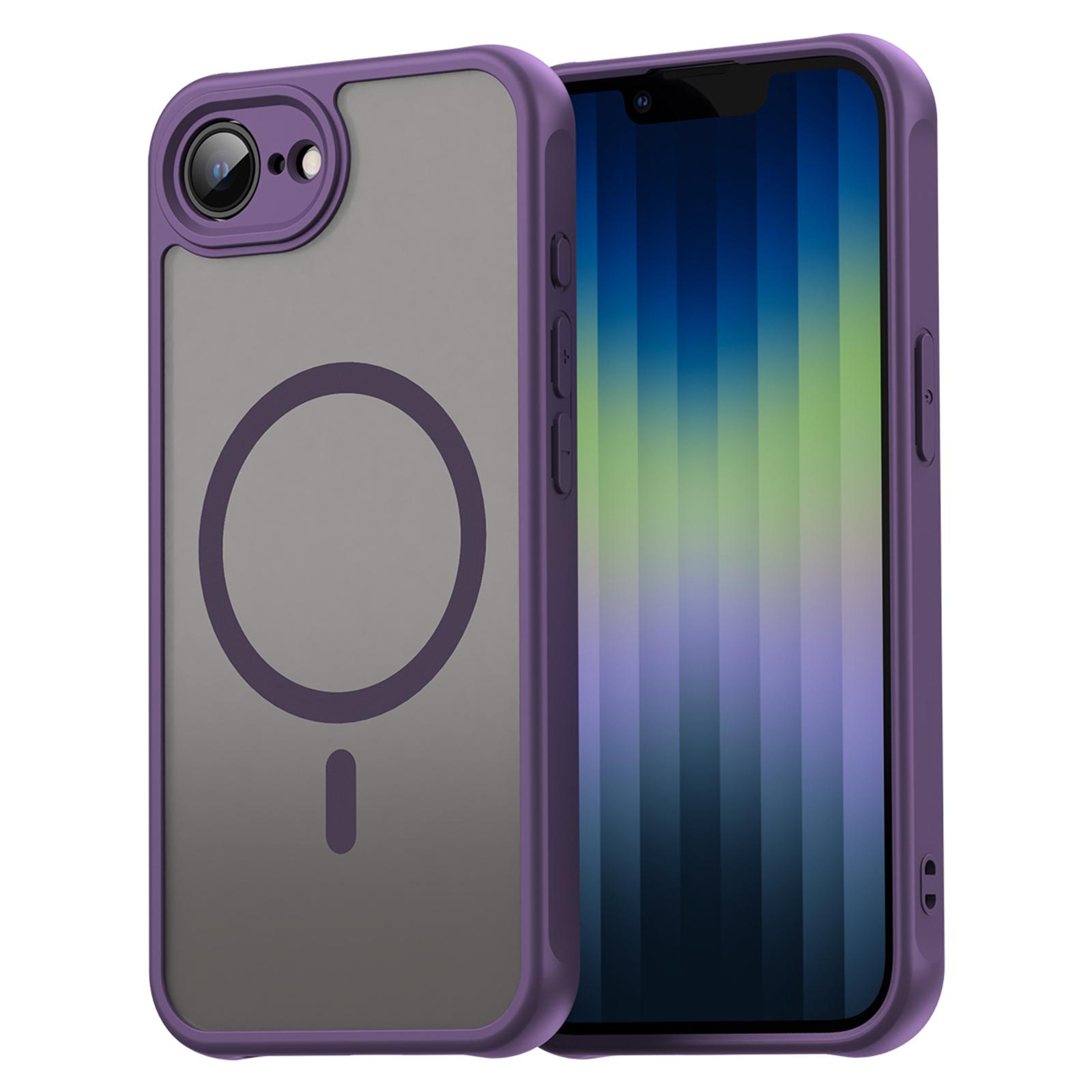 

For iPhone 16e Case Magnetic Anti Drop PC+TPU Phone Cover Purple
